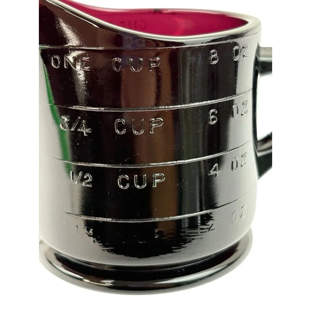 *Vintage Measuring Cup Amythest Purple Glass 8 Oz 1 Cup Mid Century Rare